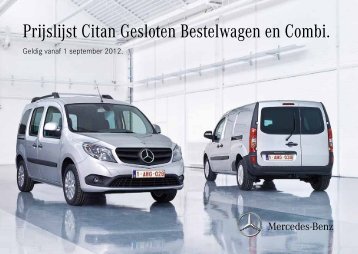 Prijslijst Citan Gesloten Bestelwagen en Combi. - Mercedes-Benz in ...