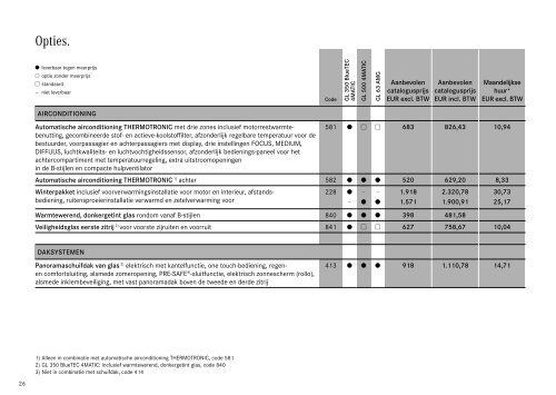 Download prijslijst GL-Klasse (PDF) - Mercedes-Benz in België