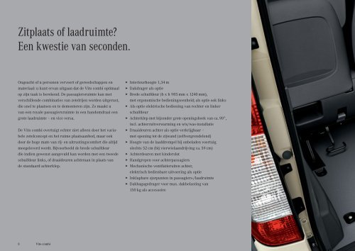 Brochure Vito combi - Mercedes-Benz in België