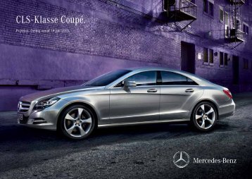 Download prijslijst CLS-Klasse Coupé (PDF) - Mercedes-Benz