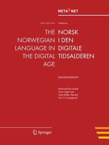 Norsk i den digitale tidsalderen - Meta-Net