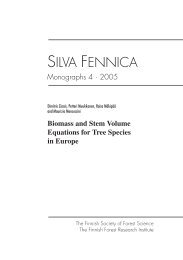 Biomass and stem volume equations for tree species in Europe
