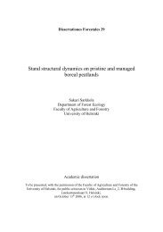 Stand structural dynamics on pristine and managed boreal ... - Metla