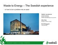 Usitall - Waste to Energy - The Swedish Experience - Metro Vancouver