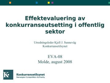 Effektevaluering av konkurranseutsetting i offentlig sektor