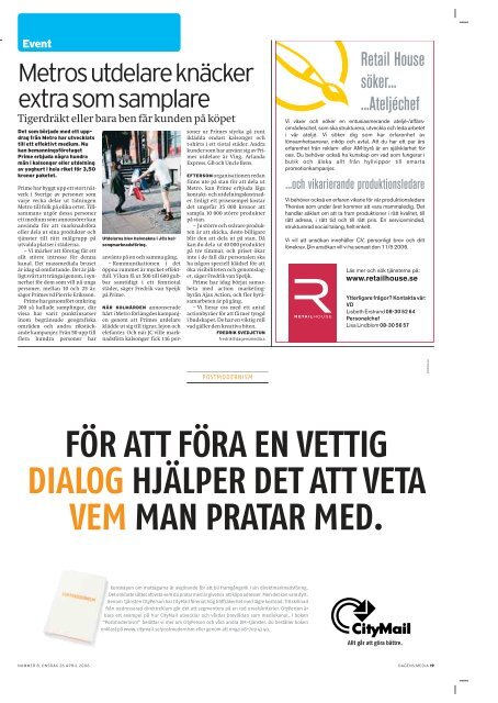 kolportörerna samplar i bara mässingensid 19 - Dagens Media