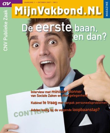 Magazine MijnVakbond.Nl oktober 2007 - CNV Publieke Zaak