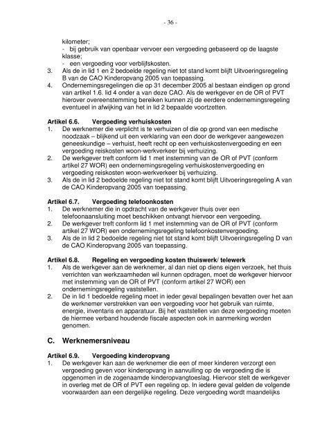 Collectieve Arbeidsovereenkomst Kinderopvang 2007-2008