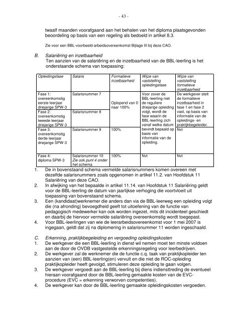 Collectieve Arbeidsovereenkomst Kinderopvang 2007-2008