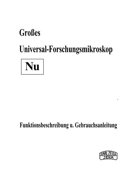 Großes Universal-Forschungsmikroskop