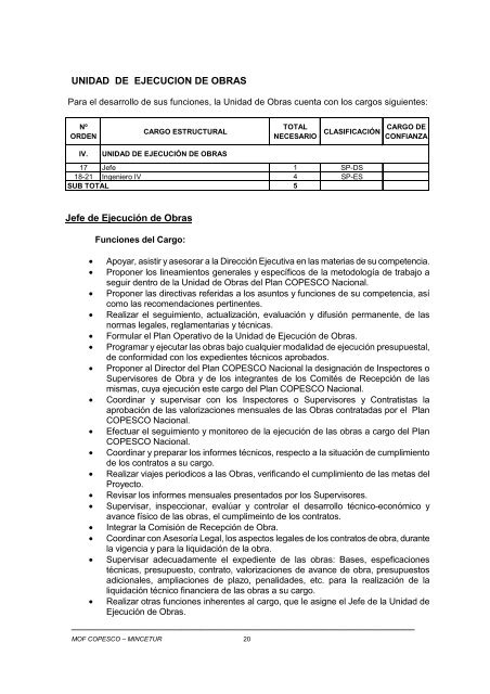 manual de organización y funciones del plan copesco nacional