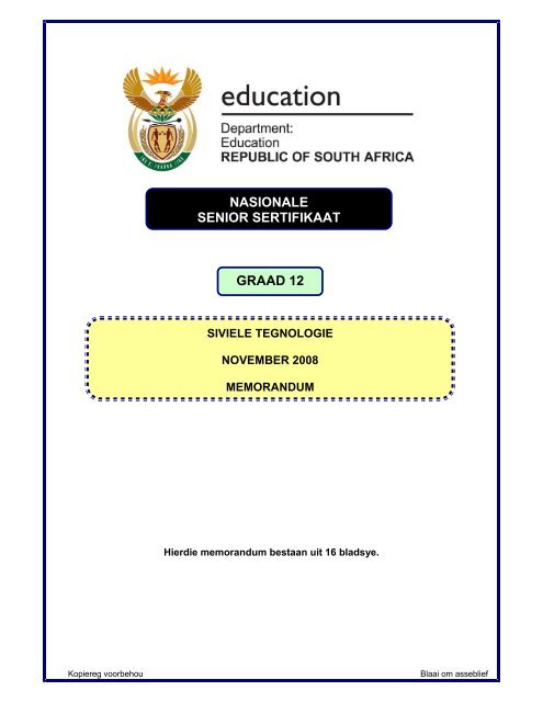 NASIONALE SENIOR SERTIFIKAAT GRAAD 12