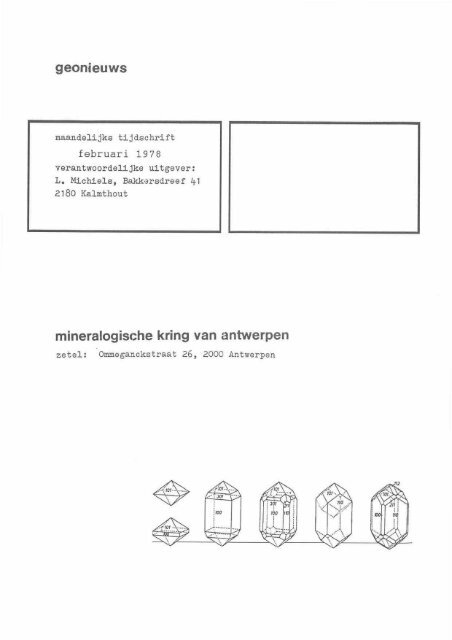 geonieuws mineralogische kring van antwerpe n