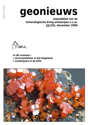 maandblad van de mineralogische kring antwerpen v.z.w. 31(10 ...