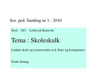 Tema : Skoleskulk - Minskole.no