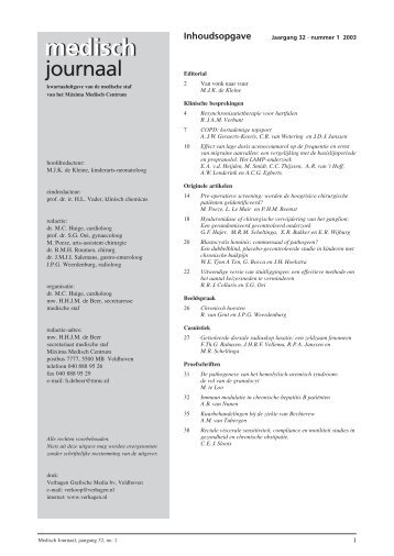 MJ 1-2003.pdf - Máxima Medisch Centrum