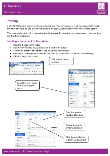 Microsoft Word Printing