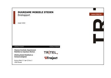 DUURZAME MOBIELE STEDEN Eindrapport - Mobiel Vlaanderen