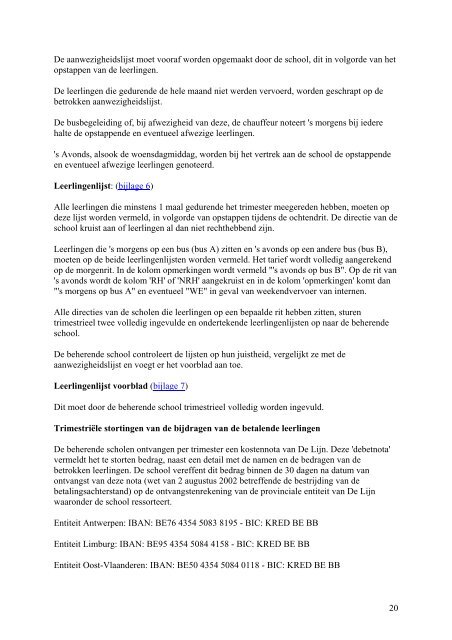 Omzendbrief inzake het leerlingenvervoer NO/2008/02 van - Mobiel ...