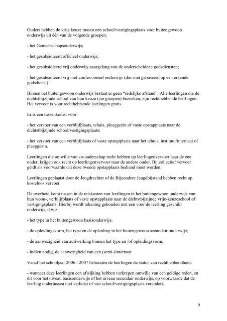 Omzendbrief inzake het leerlingenvervoer NO/2008/02 van - Mobiel ...