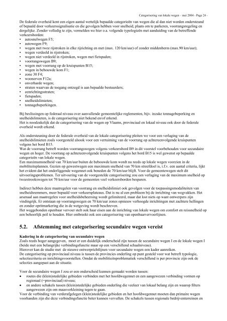 Categorisering van lokale wegen - Mobiel Vlaanderen