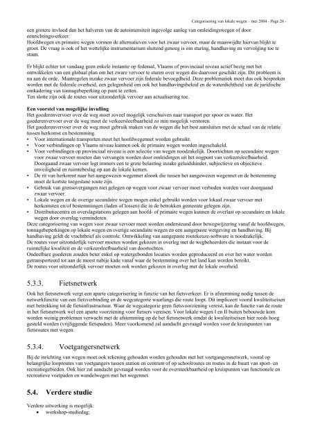 Categorisering van lokale wegen - Mobiel Vlaanderen
