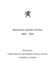 Beleidsnota Openbare Werken 2004 – 2009 - Mobiel Vlaanderen