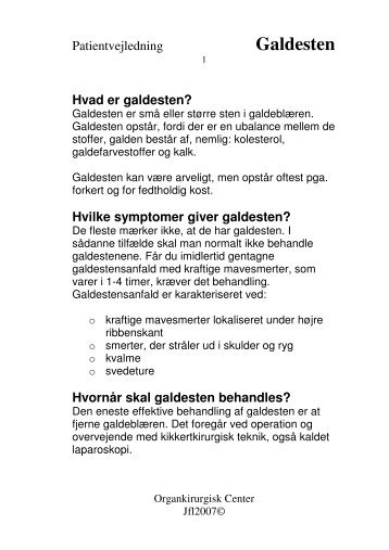 Galdesten - Privathospitalet Mølholm