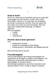 Patientvejledning Hvad er brok? Hvornår skal et brok opereres ...