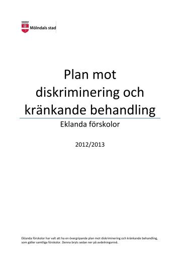 Plan mot diskriminering och kränkande behandling 2013.pdf - Mölndal