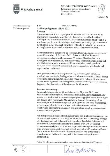 Ärende-09-Arkivmyndighetens tillsyn 2012.pdf - Mölndal