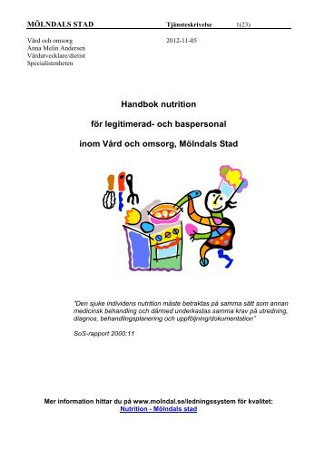 HANDBOK I NUTRITION - Mölndal