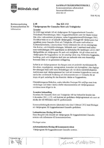 Ärende-06-Vårdprogram för Gunnebo Slott och ... - Mölndal
