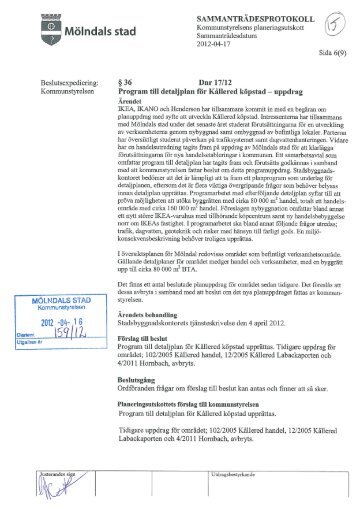 Ärende-15-Program till detaljplan för Kållered köpstad ... - Mölndal