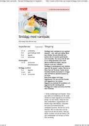 Snöägg med vaniljsås - Rece... - moltebeeri.ch