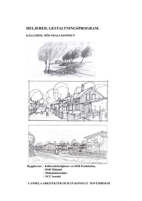 heljered, gestaltningsprogram. - Mölndal