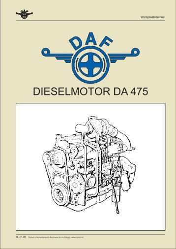 DAF DA-475 Werkplaatsinstructies DAF DA-475 Werkplaatsinstructies