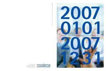 moderna försäkringar verksamhetsbeskrivning 2007 - Movestic