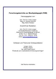 Systematische Musikpädagogik - Mozarteum