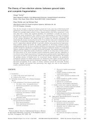 The theory of two-electron atoms: between ground state