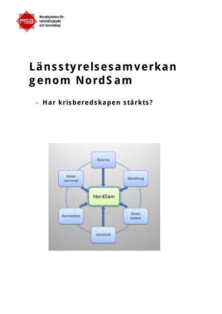 Länsstyrelsesamverkan genom NordSam - Myndigheten för ...