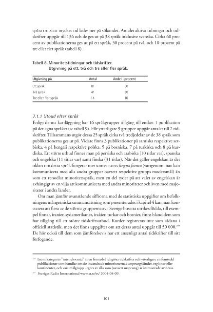 Minoritetsmedier och minoritetsmediepolitik i Sverige - Myndigheten ...