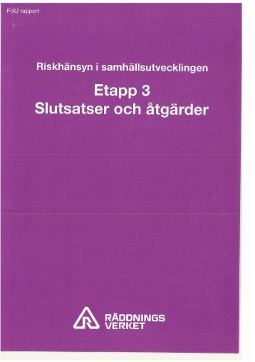 Etapp 3 Slutsatser och atgarder - Myndigheten för samhällsskydd ...