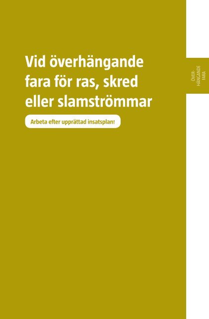 Åtgärdskalender vid ras, skred och slamströmmar - Myndigheten för ...