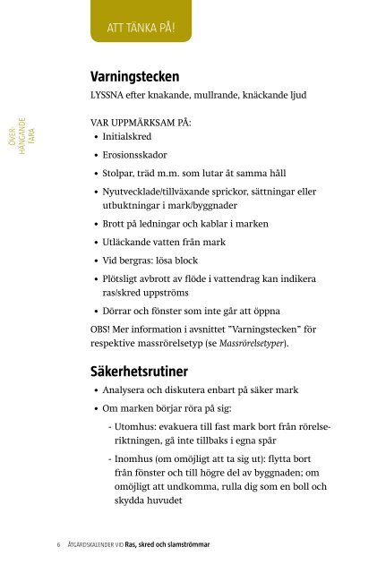 Åtgärdskalender vid ras, skred och slamströmmar - Myndigheten för ...