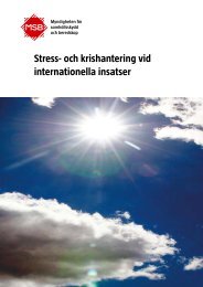 Stress- och krishantering vid internationella insatser - Myndigheten ...