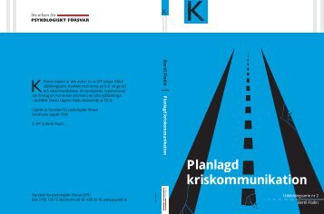 Planlagd kriskommunikation - Myndigheten för samhällsskydd och ...
