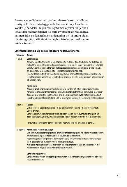 Räddningstjänst vid olyckor med radioaktiva ämnen - Myndigheten ...