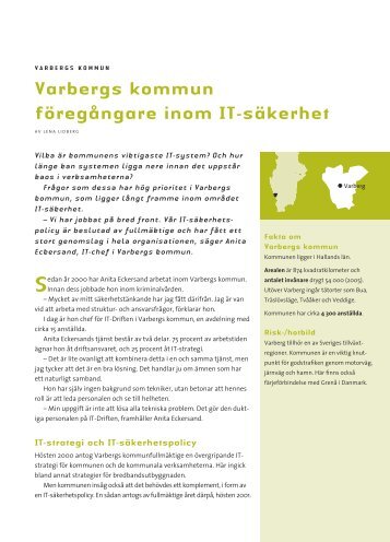 Varbergs kommun föregångare inom IT-säkerhet