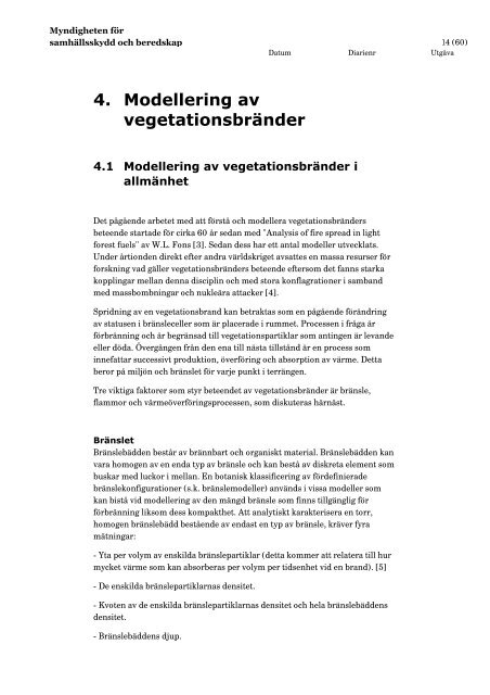 Modellering av vegetationsbränder : förstudie - Myndigheten för ...
